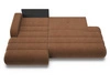 Ecksofa L-Form mit Schlaffunktion und Bettkasten Lisso Links Terrakotta