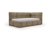 Gepolstertes Jugend-Einzelbett mit Bettkasten und Lattenrost 90x200 Modo One Links Braun