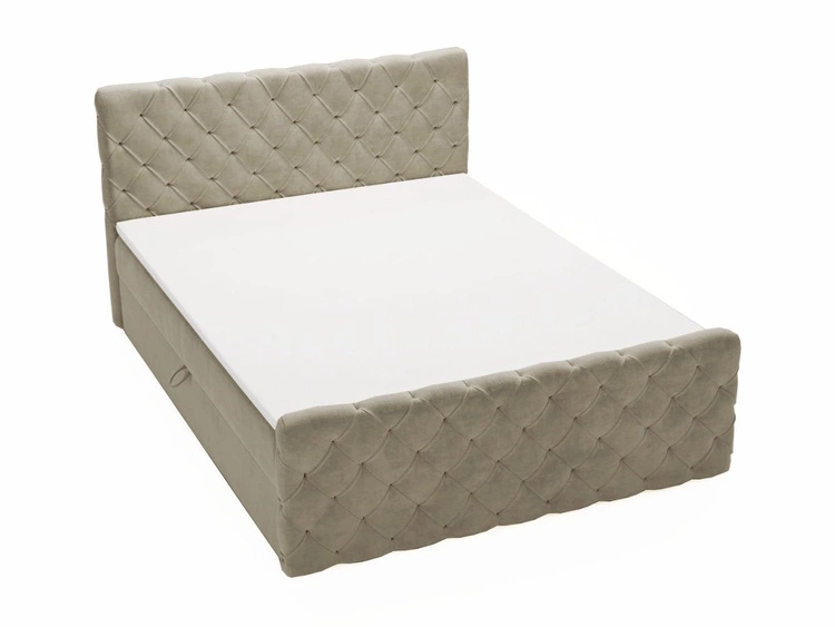 Boxspringbett mit Bettkasten 140x200 Lunaris Hellbraun