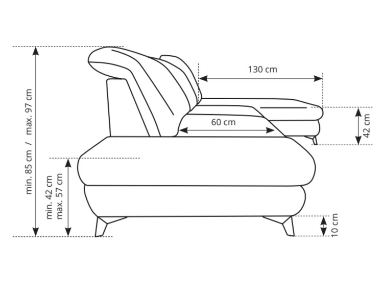 Ecksofa L-Form Links mit Schlaffunktion und Bettkasten Hannover Orange
