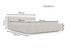 Polsterbett ohne Bettkasten mit Lattenrost 160x200 Cloud Low aus Bouclé-Stoff Beige