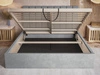 Polsterbett mit Bettkasten und Lattenrost 120x200 Sesto Schwarz