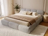 Polsterbett mit Bettkasten und Bettrost 200x200 Sweet Low Grau