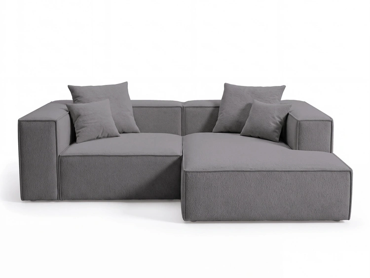 Ecksofa L Rechts Vellaro Dunkelgrau