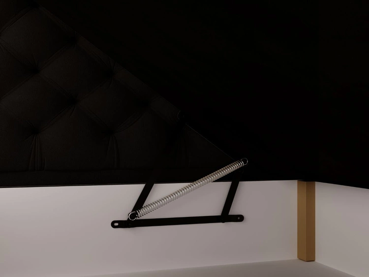 Boxspringbett mit Bettkasten 200x200 Bergamo Schwarz