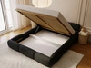 Polsterbett mit Bettkasten und Bettrost 120x200 Sweet Low Schwarz