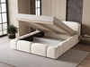 Polsterbett mit Bettkasten und Lattenrost 160x200 Aubi Creme