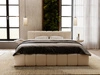Polsterbett mit Bettkasten und Lattenrost 140x200 Split Creme