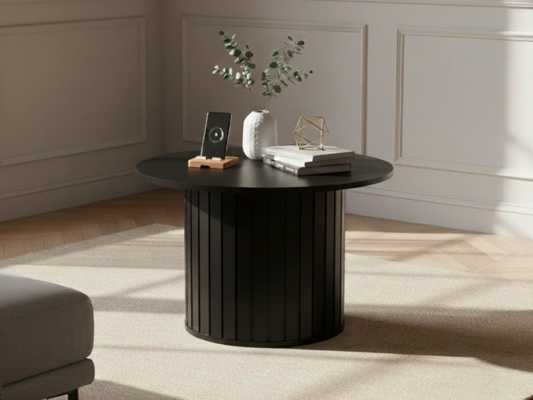 Couchtisch Rund Soria Schwarz mat