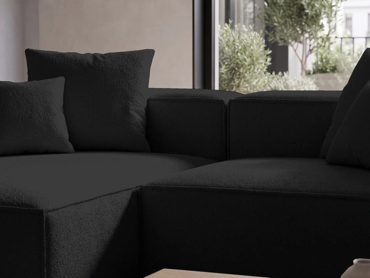 Ecksofa L Links Vellaro Schwarz