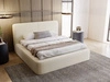 Polsterbett mit Bettkasten und Lattenrost 180x200 Amaro Beige