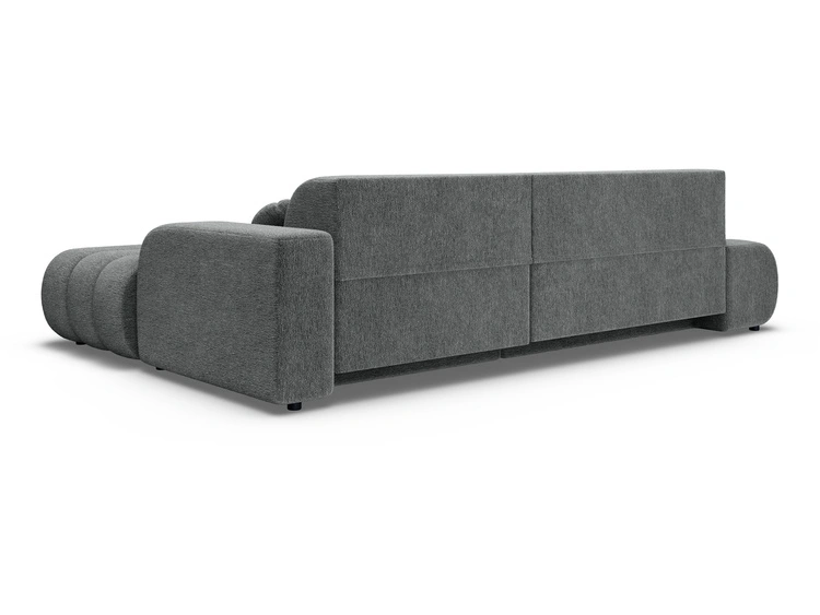 Ecksofa L-Form mit Schlaffunktion und Bettkasten Lisso Rechts Grau