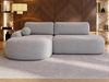 Ecksofa L-Form Links mit Schlaffunktion und Bettkasten Aurio O Grau