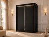 Schiebetürenschrank 150 cm mit LED-Beleuchtung Diano Schwarz