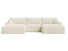Wohnlandschaft mit Schlaffunktion und Bettkasten Serene Beige