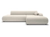 Ecksofa L-Form mit Schlaffunktion und Bettkasten Lisso Rechts Beige