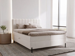 Boxspringbett mit Bettkasten 120x200 Primavera Creme