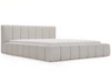 Polsterbett mit Bettkasten und Lattenrost 140x200 Split Hellgrau