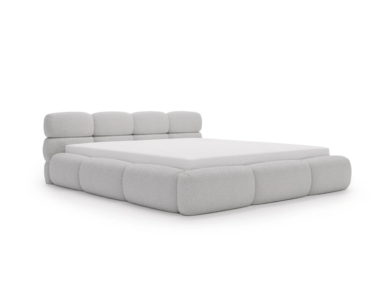 Polsterbett mit Bettkasten und Bettrost 140x200 Sweet Low Grau