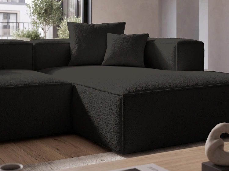 Ecksofa L Rechts Vellaro Schwarz