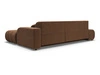 Ecksofa L-Form mit Schlaffunktion und Bettkasten Lisso Rechts Terrakotta