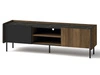 TV-Lowboard mit Türen 150 cm Pascale Nussbaum Warmia, Schwarz