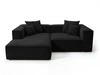 Ecksofa L Links Vellaro Schwarz