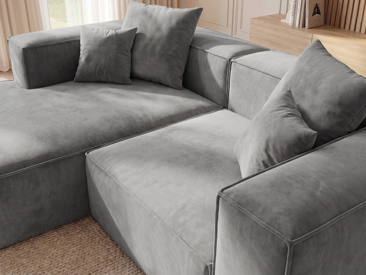 Ecksofa L Links Vellaro Grau
