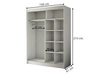 Schiebetürenschrank 150 cm mit LED-Beleuchtung Diano Eiche SOnoma 