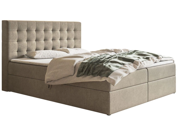Boxspringbett mit Bettkasten 160x200 Denza Beige