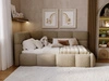 Gepolstertes Jugend-Einzelbett mit Bettkasten und Lattenrost 90x200 Modo One Rechts Braun