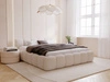 Polsterbett ohne Bettkasten mit Lattenrost 160x200 Cloud Low aus Bouclé-Stoff Beige