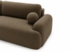 Ecksofa L-Form Links mit Schlaffunktion und Bettkasten Aurio Braun